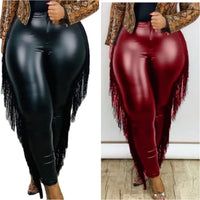 Leather Shag Pants