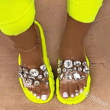 Bedazzled Neon Sandal